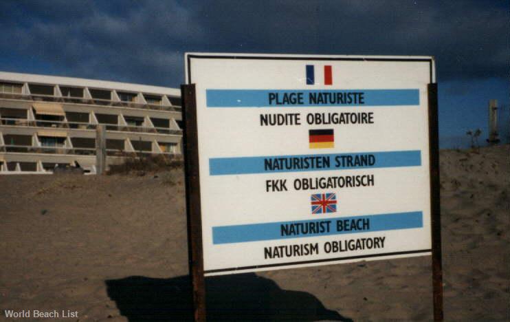 Sign at Cap D'Agde